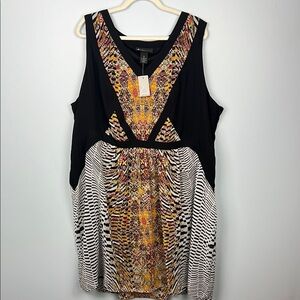 Lane Bryant New size 26 women’s sleeveless pattern block dress